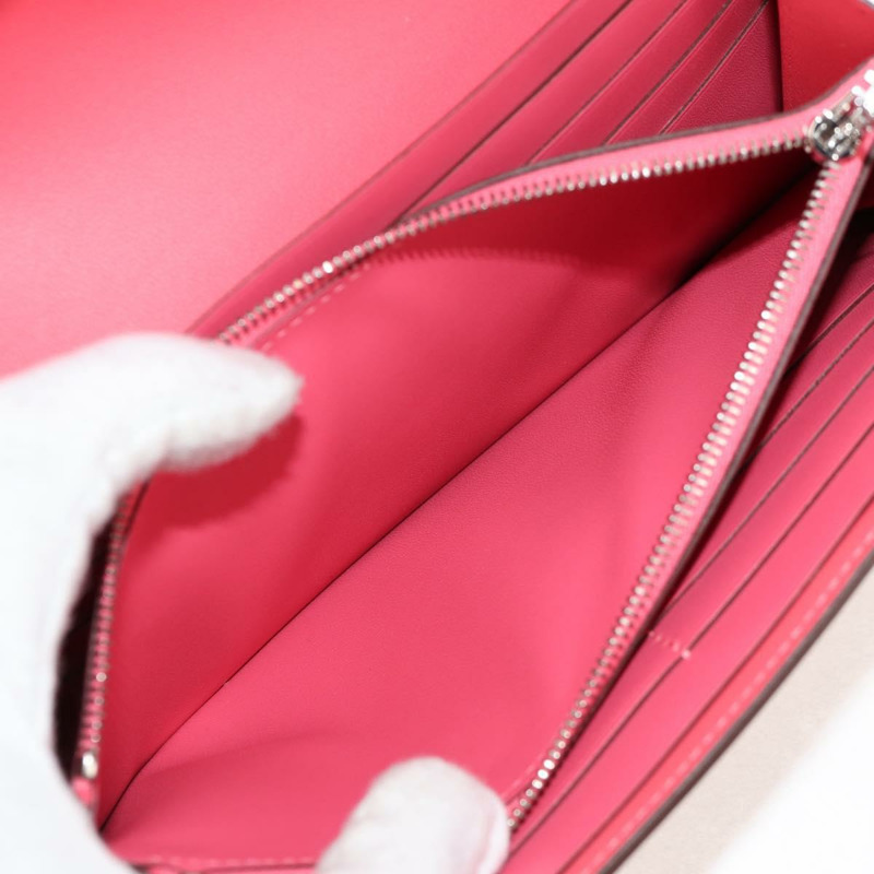 【日本直送】愛馬仕 Constance 長版皮夾，粉紅真皮，正品編號 141188M-9