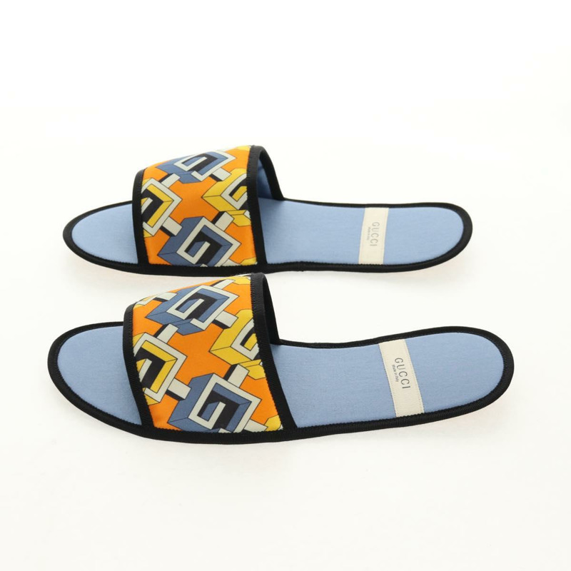 【日本直送】GUCCI 旅行套裝 旅行箱 絲綢 橘色 藍色 正品 141722M-13