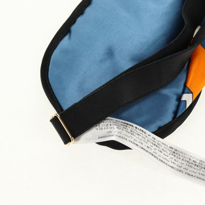 【日本直送】GUCCI 旅行套裝 旅行箱 絲綢 橘色 藍色 正品 141722M-30