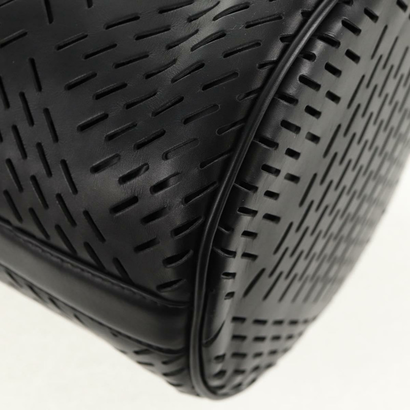 【日本直送】BOTTEGA VENETA 水桶單肩包，黑色打孔皮革，正品 BA6816M-15