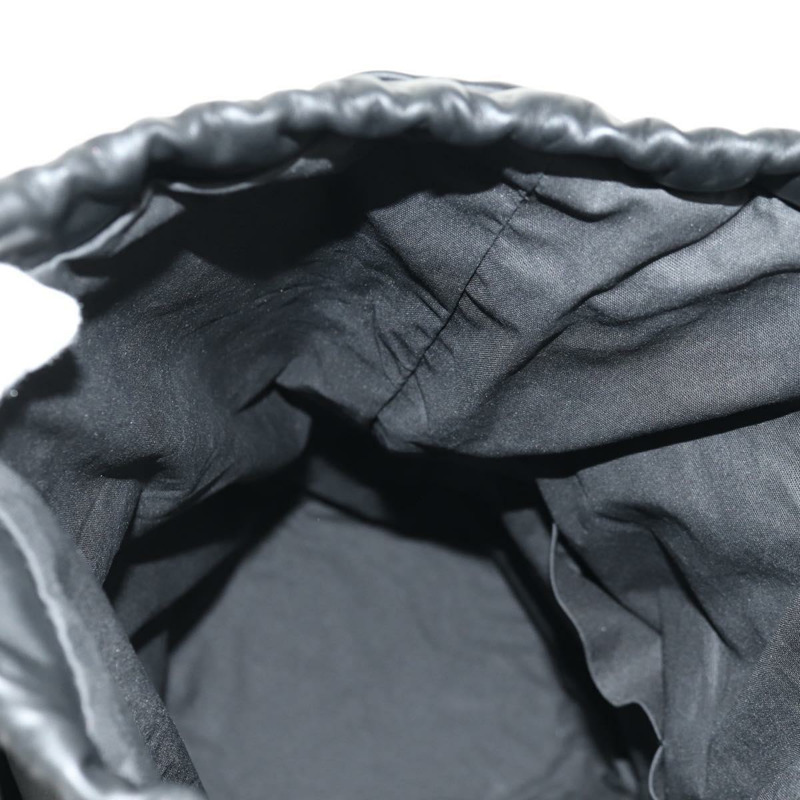 【日本直送】BOTTEGA VENETA 水桶單肩包，黑色打孔皮革，正品 BA6816M-23