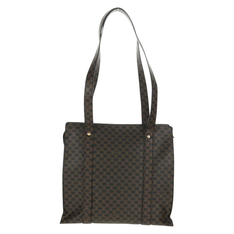 【日本直送】CELINE Macadam帆布肩背包 PVC皮革 黑色 金色 正品 146772V-1