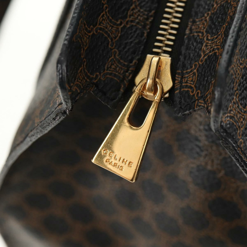 【日本直送】CELINE Macadam帆布肩背包 PVC皮革 黑色 金色 正品 146772V-8