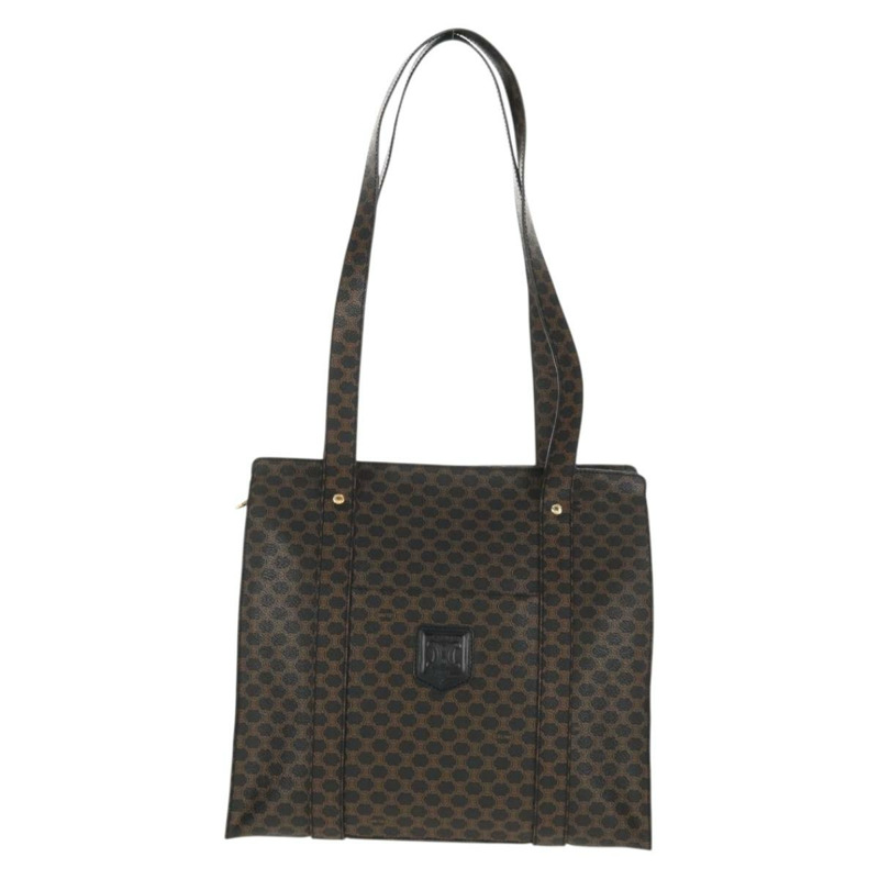 【日本直送】CELINE Macadam帆布肩背包 PVC皮革 黑色 金色 正品 146772V-12