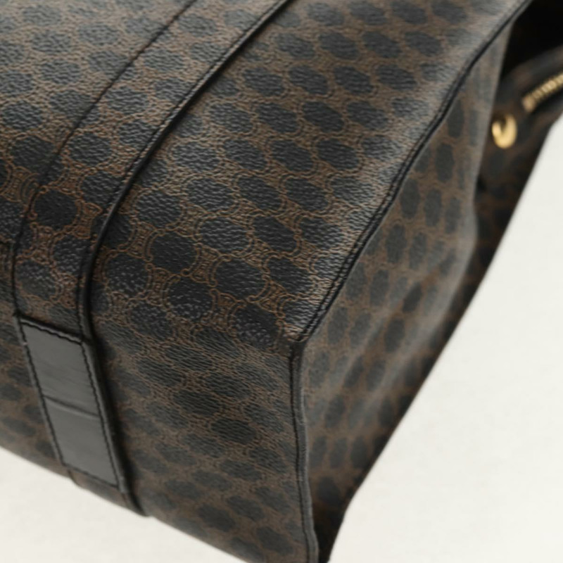 【日本直送】CELINE Macadam帆布肩背包 PVC皮革 黑色 金色 正品 146772V-14