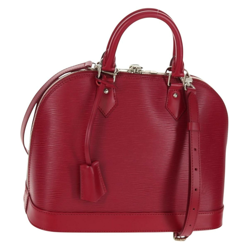 【日本直送】路易威登 Epi Alma PM 手提包，玫紅色，M40490，LV 正品，編號 146653V-0