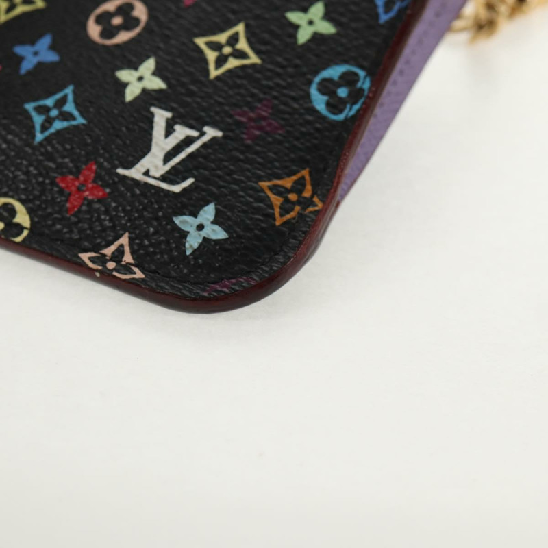 【日本直送】路易威登 Multicolor Pochette Cles NM 零錢包 黑色 M60279 正品 146522V-15
