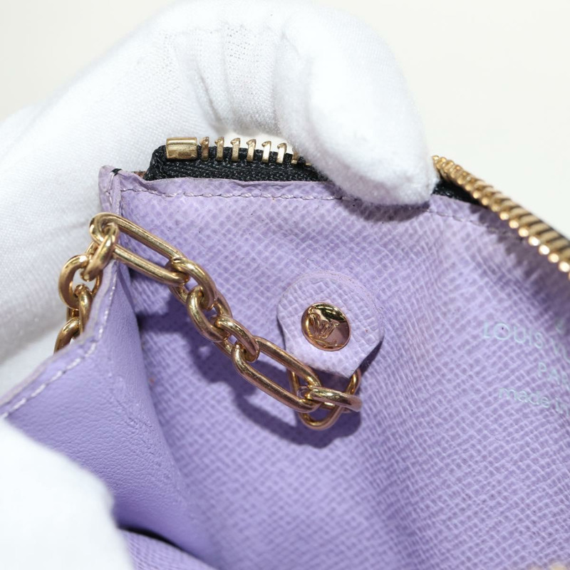 【日本直送】路易威登 Multicolor Pochette Cles NM 零錢包 黑色 M60279 正品 146522V-18