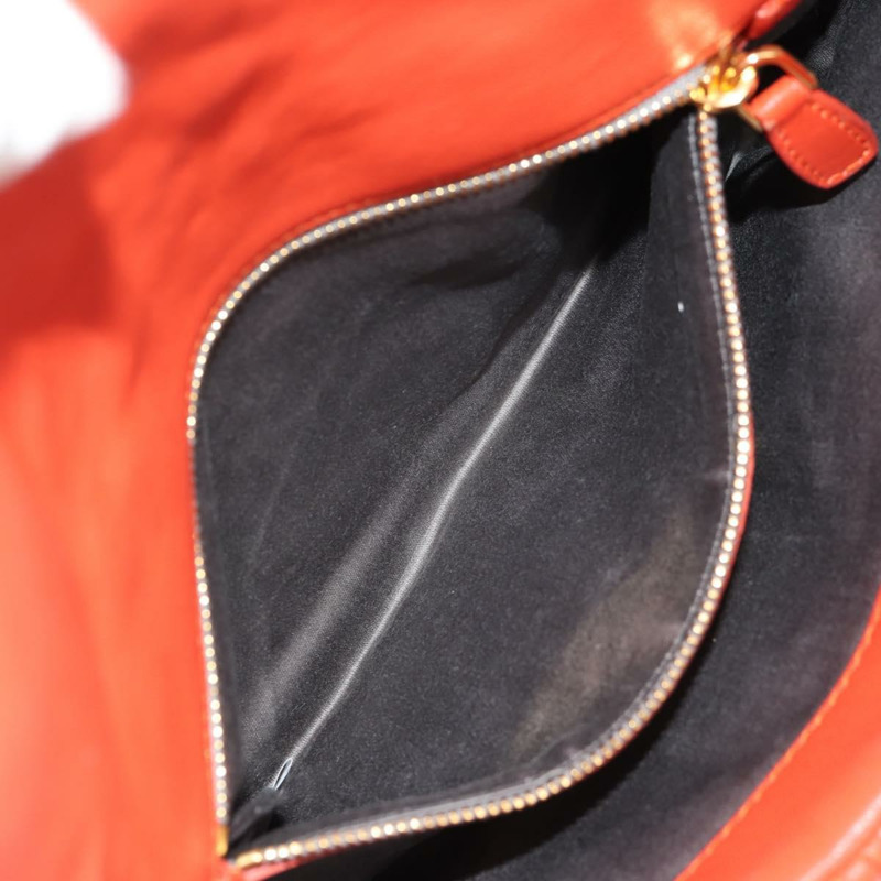 【日本直送】Miu Miu Matelasse Bijoux 單肩包 皮革 橙色 金 正品 yk19711V-26