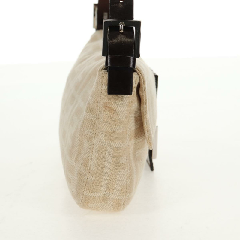 【日本直送】FENDI Zucca 帆布 Mamma Baguette 單肩包米色銀色正品 yk19721V-3