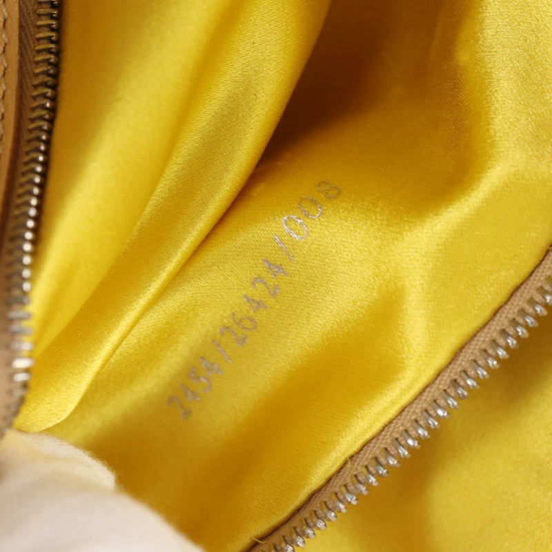 【日本直送】FENDI Flower Mamma Baguette 單肩包，皮革，米色/銀色，正品 yk19724V-10