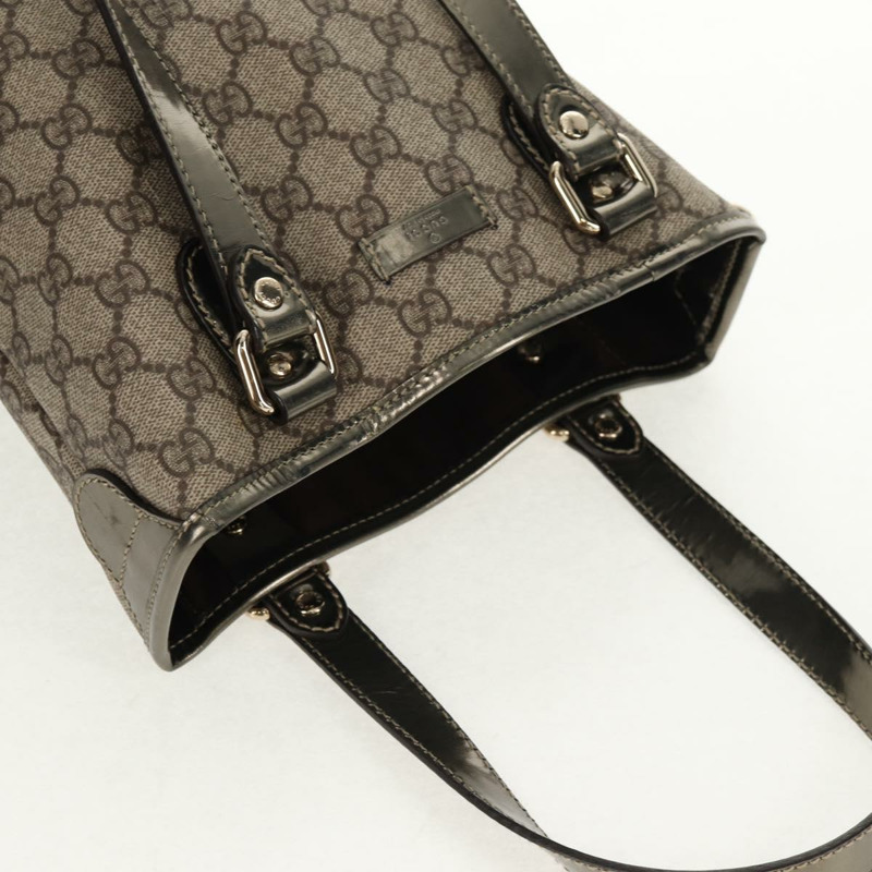【日本直送】GUCCI GG Supreme 托特包 PVC 皮革 米色 銀色 189897 正品 yk19708V-5