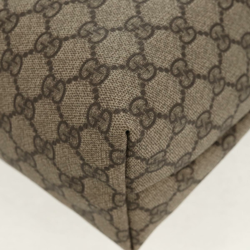 【日本直送】GUCCI GG Supreme 托特包 PVC 皮革 米色 銀色 189897 正品 yk19708V-14