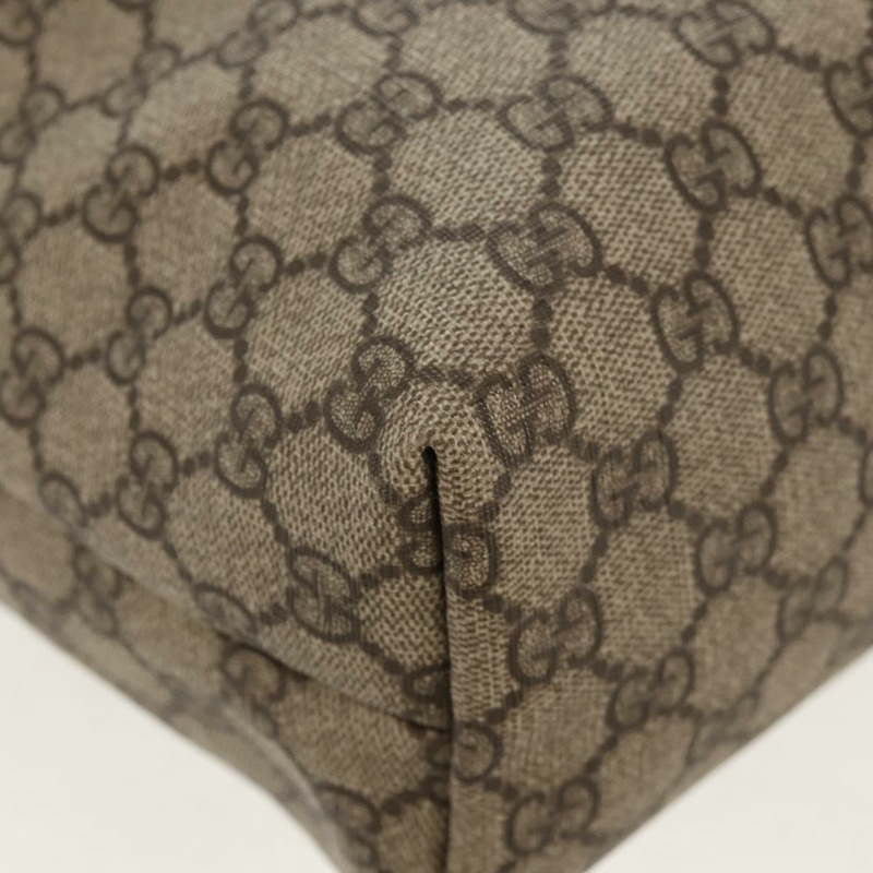 【日本直送】GUCCI GG Supreme 托特包 PVC 皮革 米色 銀色 189897 正品 yk19708V-15