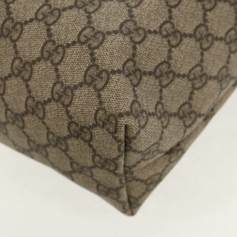 【日本直送】GUCCI GG Supreme 托特包 PVC 皮革 米色 銀色 189897 正品 yk19708V-16