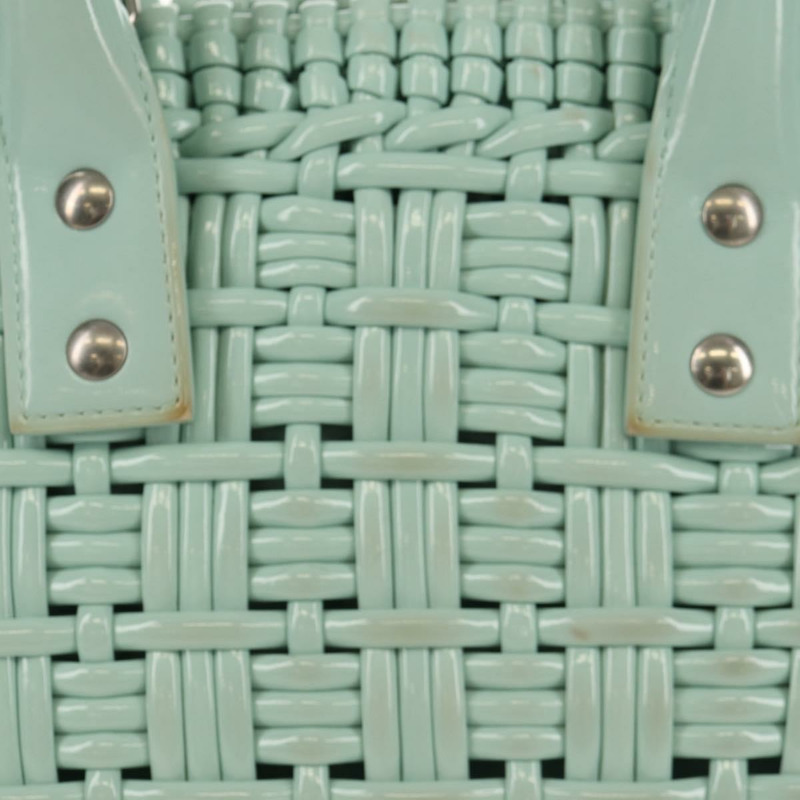 【日本直送】BALENCIAGA Bistro XS 手提包，橡膠材質，兩用，青檸綠/銀色，貨號 671342，正品號 147970V-2