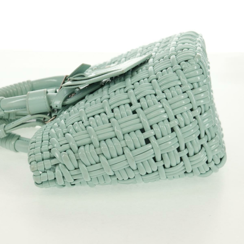 【日本直送】BALENCIAGA Bistro XS 手提包，橡膠材質，兩用，青檸綠/銀色，貨號 671342，正品號 147970V-3