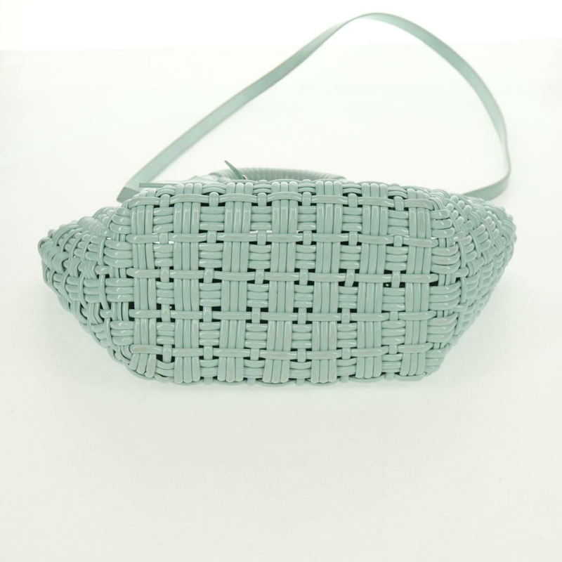 【日本直送】BALENCIAGA Bistro XS 手提包，橡膠材質，兩用，青檸綠/銀色，貨號 671342，正品號 147970V-6