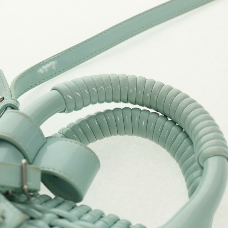 【日本直送】BALENCIAGA Bistro XS 手提包，橡膠材質，兩用，青檸綠/銀色，貨號 671342，正品號 147970V-13