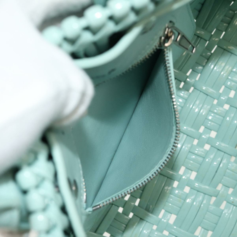 【日本直送】BALENCIAGA Bistro XS 手提包，橡膠材質，兩用，青檸綠/銀色，貨號 671342，正品號 147970V-26