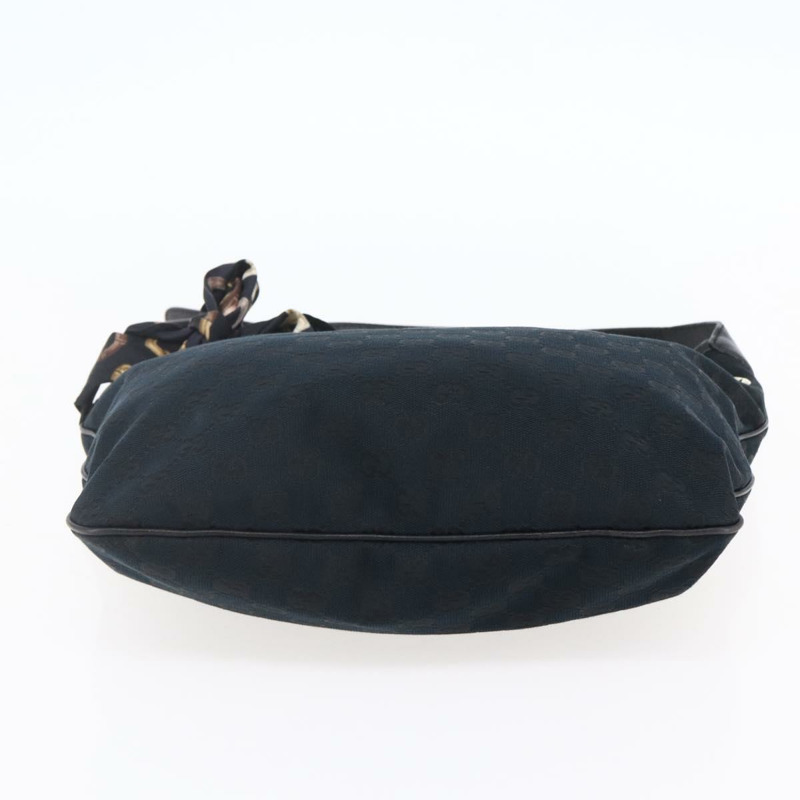 【日本直送】GUCCI GG帆布肩背包 黑色 金色 155563 正品 147670V-4