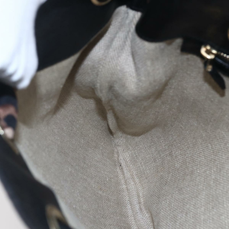 【日本直送】GUCCI GG帆布肩背包 黑色 金色 155563 正品 147670V-19