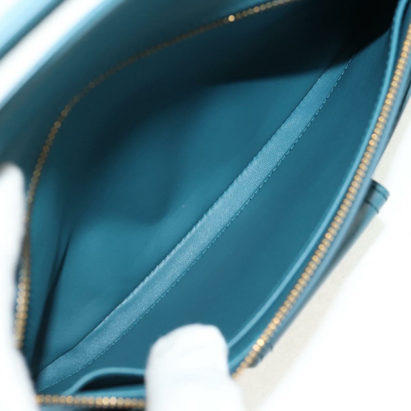 【日本直送】Christian Dior 鏈條雙肩包 皮革 藍色 金色 正品 147974M-9