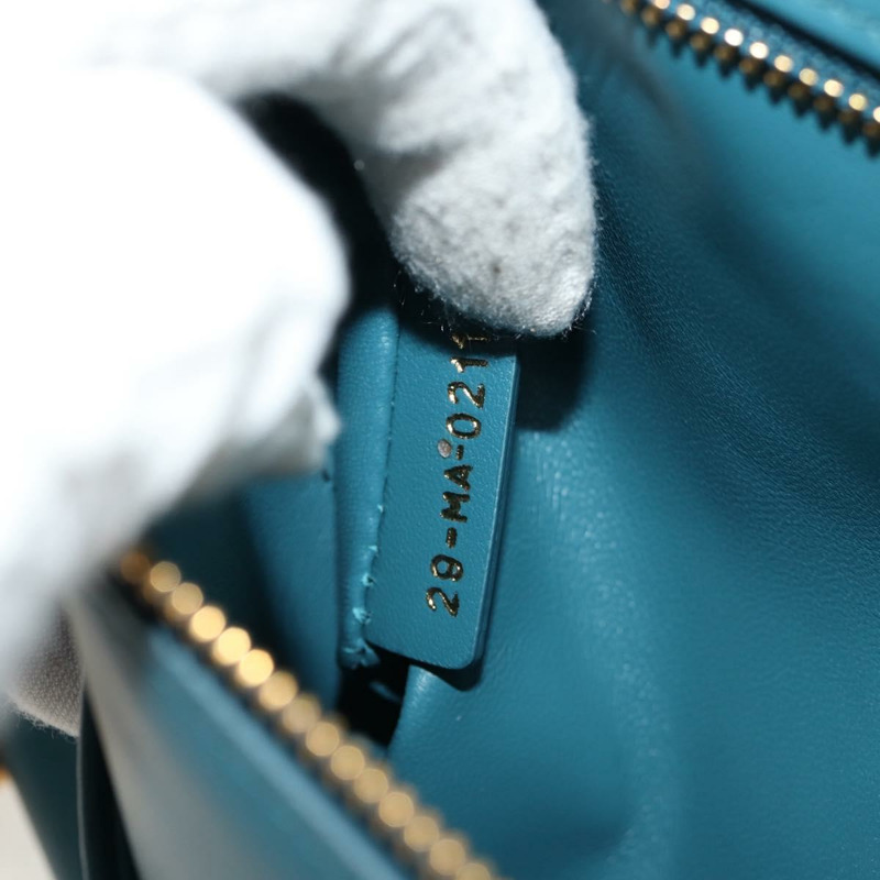 【日本直送】Christian Dior 鏈條雙肩包 皮革 藍色 金色 正品 147974M-10