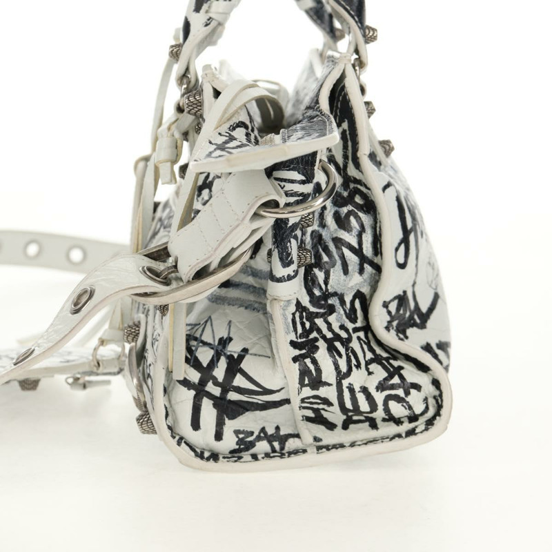 【日本直送】BALENCIAGA Neo Kagol XS 手提包 皮革 白色 銀色 700940 正品 136599M-2