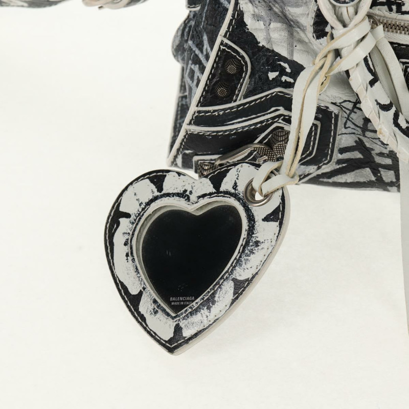 【日本直送】BALENCIAGA Neo Kagol XS 手提包 皮革 白色 銀色 700940 正品 136599M-8