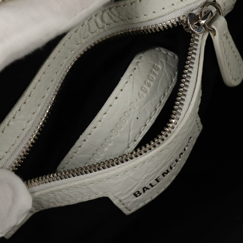 【日本直送】BALENCIAGA Neo Kagol XS 手提包 皮革 白色 銀色 700940 正品 136599M-10