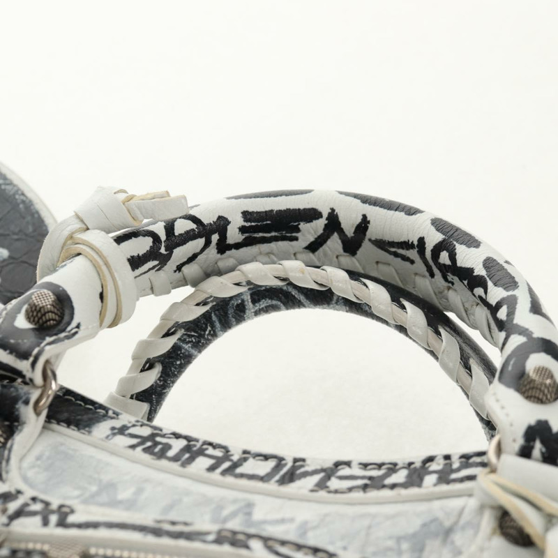 【日本直送】BALENCIAGA Neo Kagol XS 手提包 皮革 白色 銀色 700940 正品 136599M-13