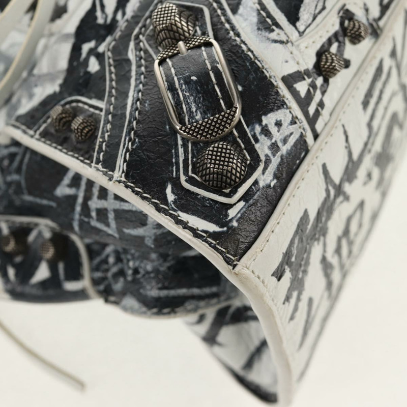 【日本直送】BALENCIAGA Neo Kagol XS 手提包 皮革 白色 銀色 700940 正品 136599M-17