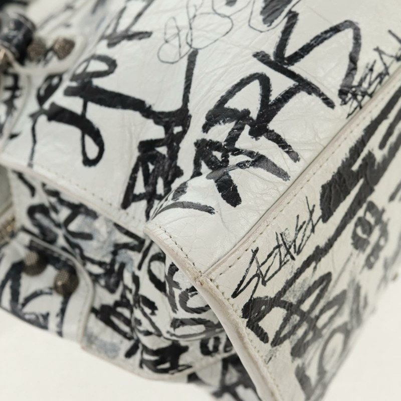 【日本直送】BALENCIAGA Neo Kagol XS 手提包 皮革 白色 銀色 700940 正品 136599M-19