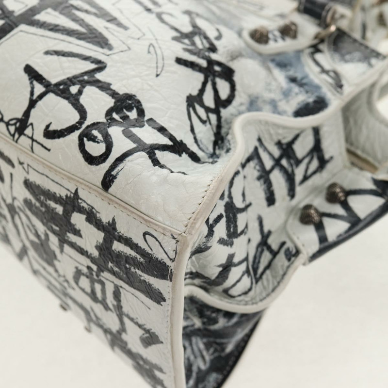 【日本直送】BALENCIAGA Neo Kagol XS 手提包 皮革 白色 銀色 700940 正品 136599M-20