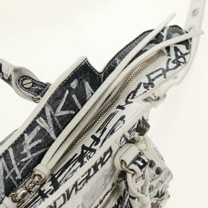 【日本直送】BALENCIAGA Neo Kagol XS 手提包 皮革 白色 銀色 700940 正品 136599M-27