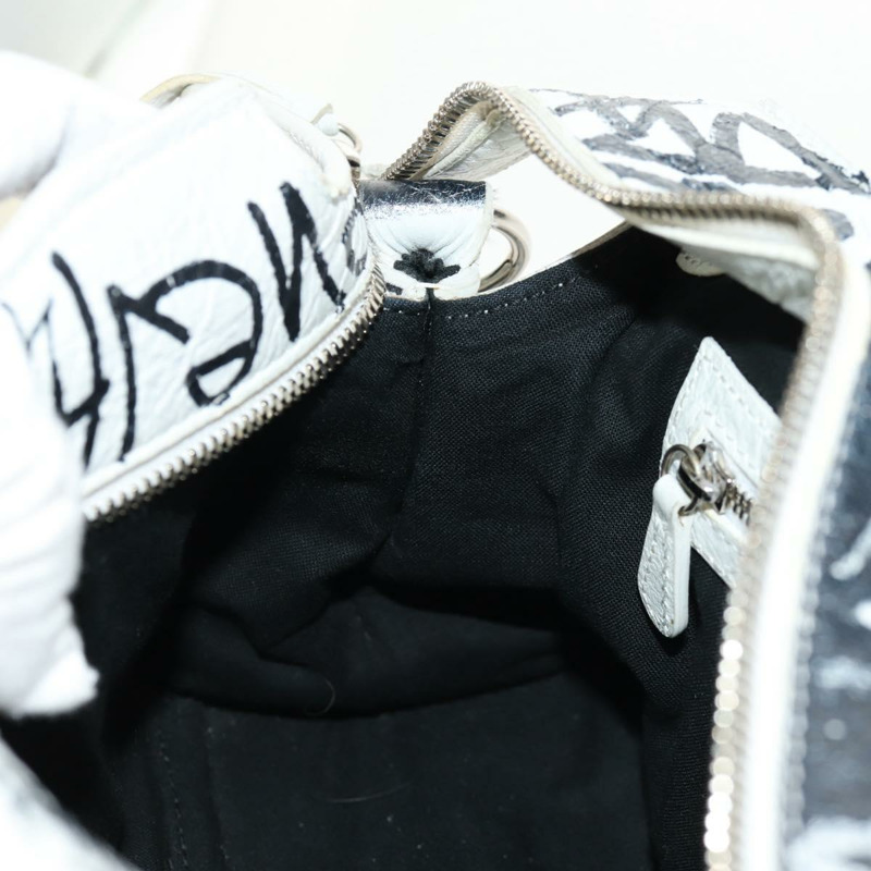 【日本直送】BALENCIAGA Neo Kagol XS 手提包 皮革 白色 銀色 700940 正品 136599M-31