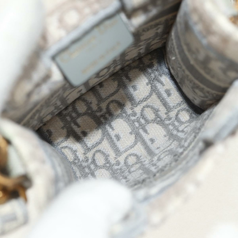 【日本直送】Christian Dior Oblique Book 手提單肩包 帆布 灰色 金色 正品 129785M-9