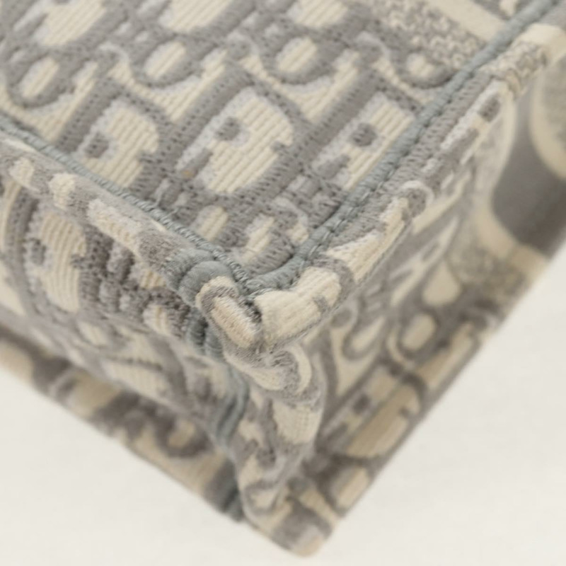 【日本直送】Christian Dior Oblique Book 手提單肩包 帆布 灰色 金色 正品 129785M-17