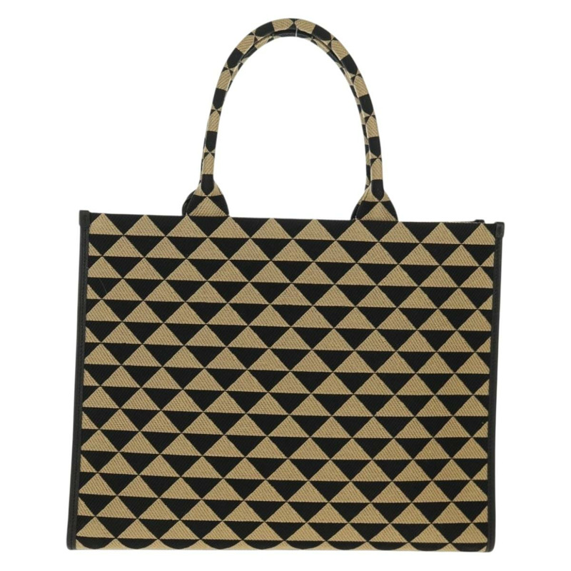 【日本直送】PRADA 標誌刺繡織物大包 織物皮革 1BA356 正品 148524M-1