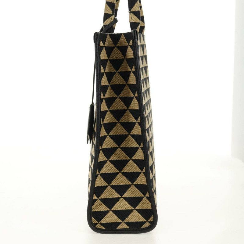 【日本直送】PRADA 標誌刺繡織物大包 織物皮革 1BA356 正品 148524M-2