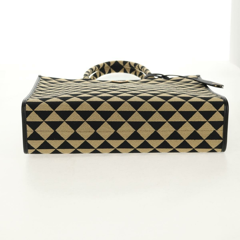 【日本直送】PRADA 標誌刺繡織物大包 織物皮革 1BA356 正品 148524M-4