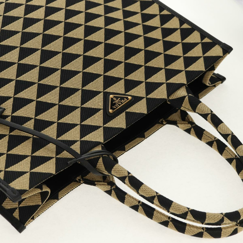 【日本直送】PRADA 標誌刺繡織物大包 織物皮革 1BA356 正品 148524M-5