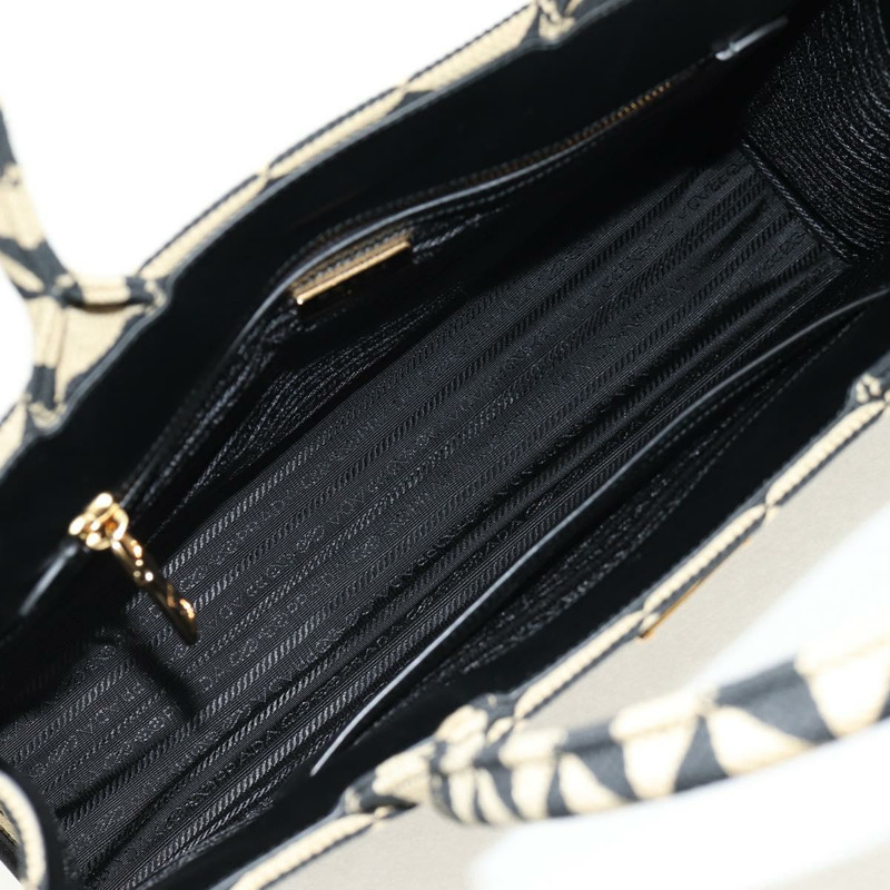 【日本直送】PRADA 標誌刺繡織物大包 織物皮革 1BA356 正品 148524M-8