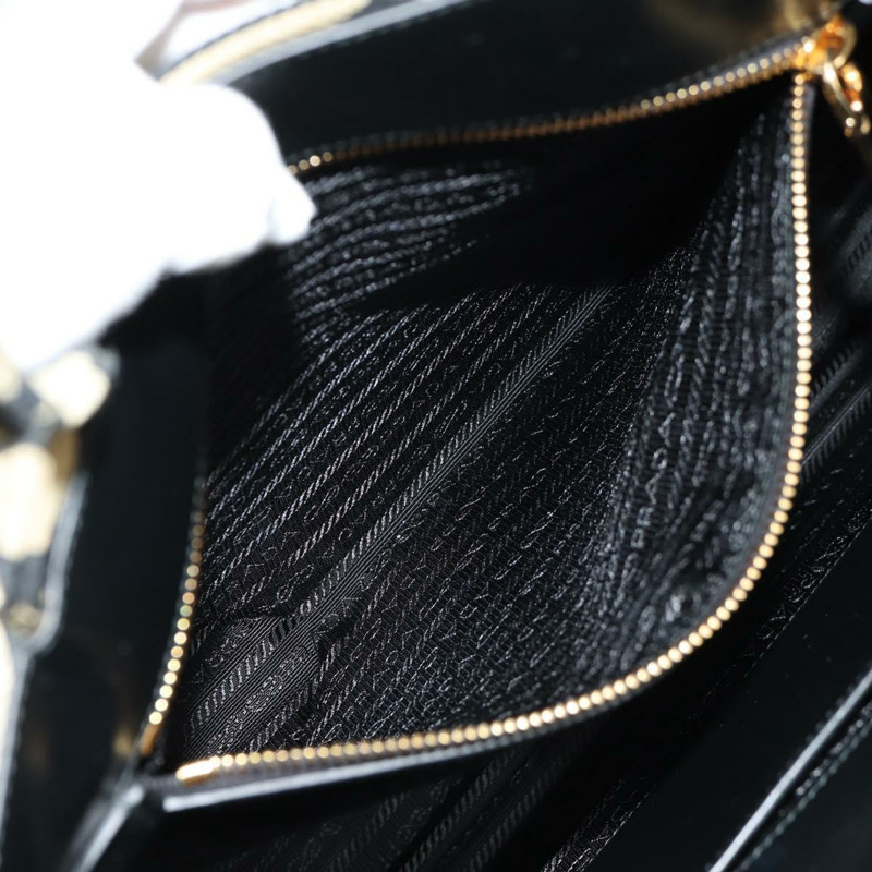 【日本直送】PRADA 標誌刺繡織物大包 織物皮革 1BA356 正品 148524M-22