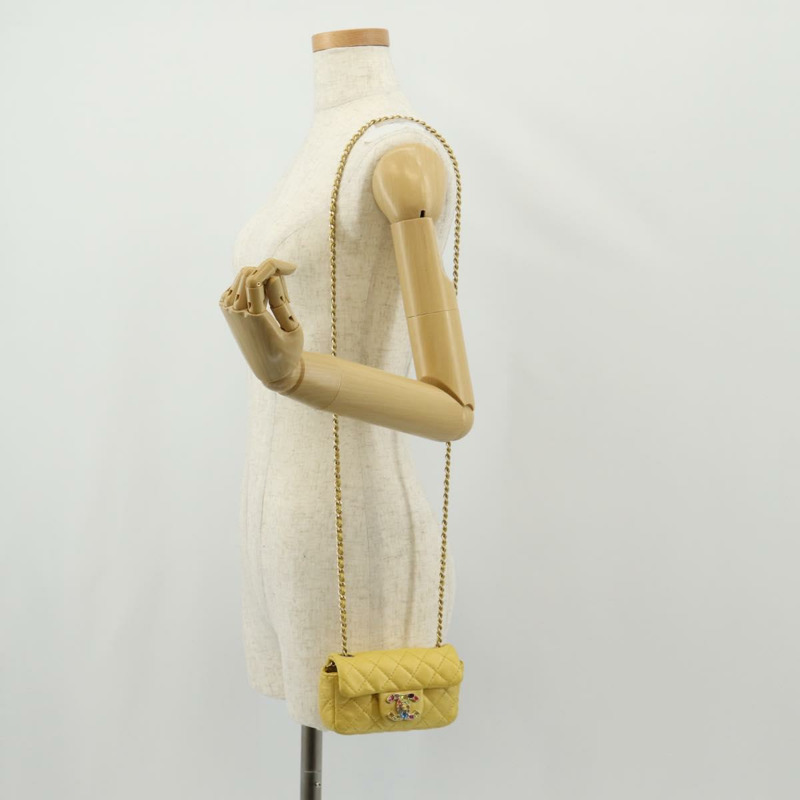 【日本直送】香奈兒鏈條絎縫肩背包，皮革材質，金色，CC標誌，正品編號140358M-25