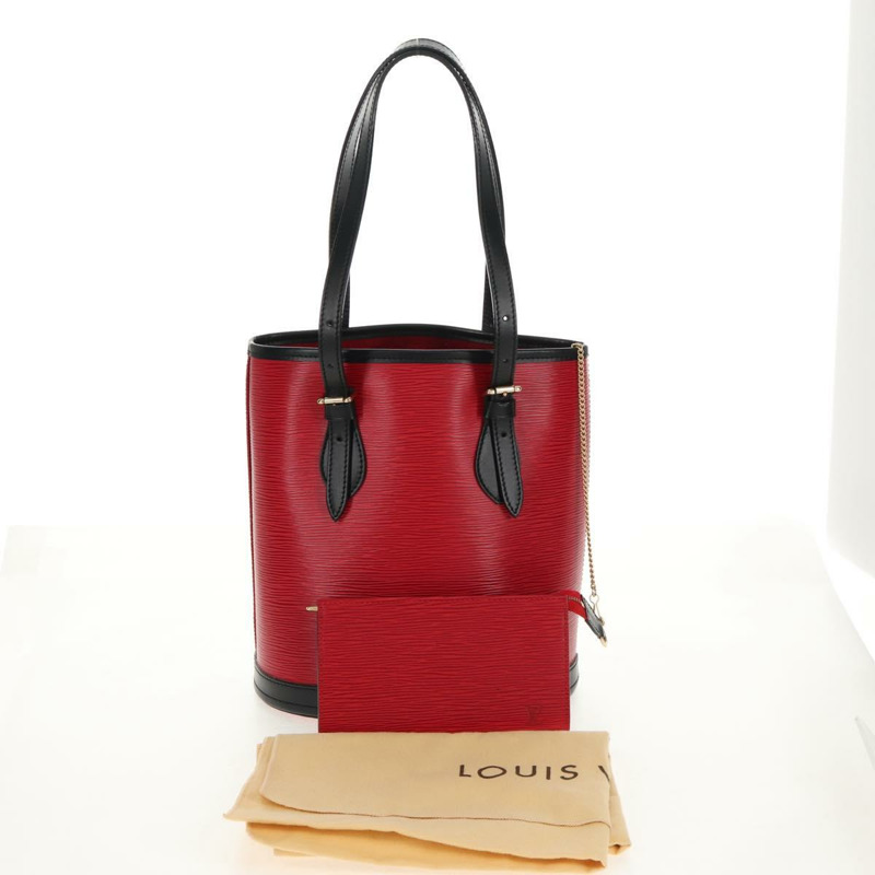 【日本直送】路易威登 Epi 水桶 PM 單肩包 SPO 紅黑 LV 正品 140506V-11