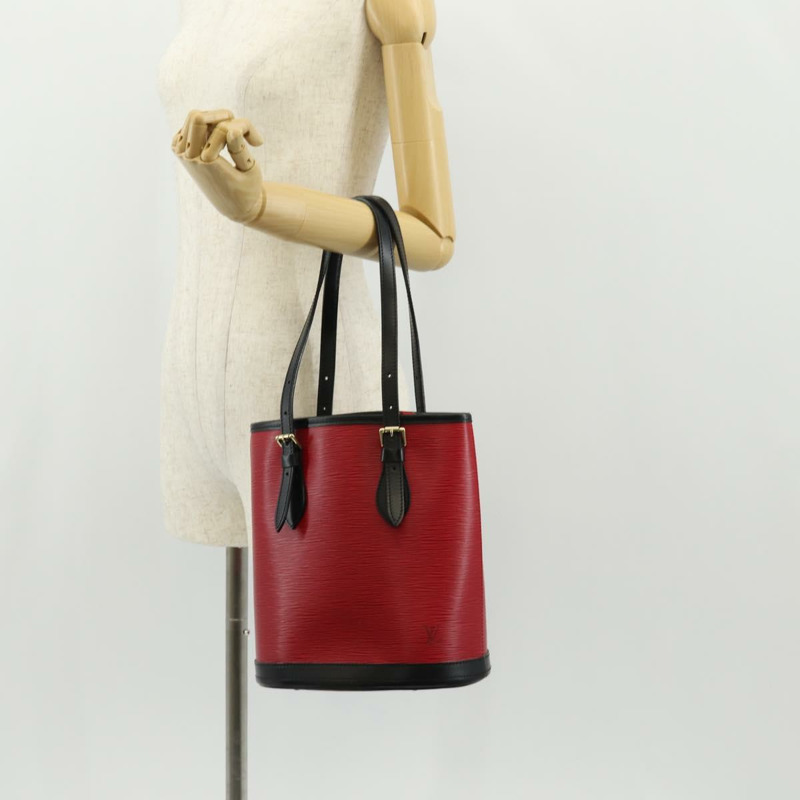 【日本直送】路易威登 Epi 水桶 PM 單肩包 SPO 紅黑 LV 正品 140506V-29