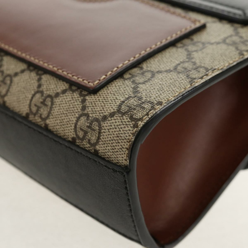 【日本直送】GUCCI GG Supreme 鏈條單肩包 PVC 米色 金色 409487 正品 148528M-17