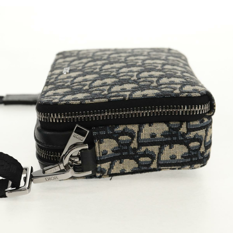 【日本直送】Christian Dior Trotter帆布斜背包 海軍藍 銀色 正品 148526M-2